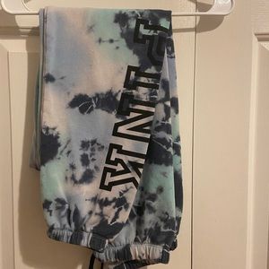 PINK tie dye warm ups